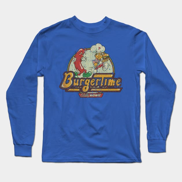 BurgerTime 1982 Long Sleeve T-Shirt by JCD666